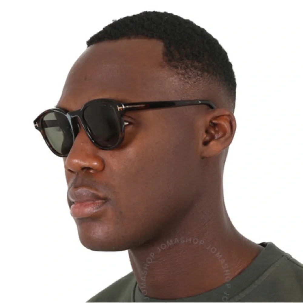 NEW FT0752/S 56A TOM FORD JAMESON TF752 56A UNISEX BROWN GREY ROUND SUNGLASSES